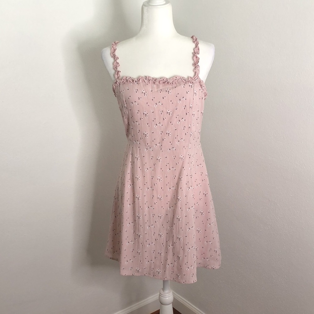 Nasty Gal Pink Floral Mini Dress NEW WITH TAGS